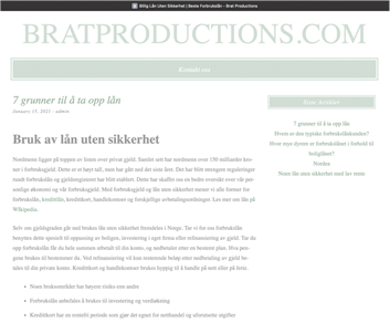 Old Norwegian banking website
